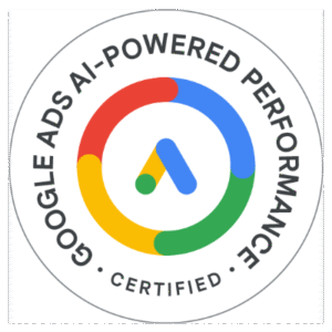 alt="GOOGLE ADS AI-POWERED PERFORMANCE BADGE"