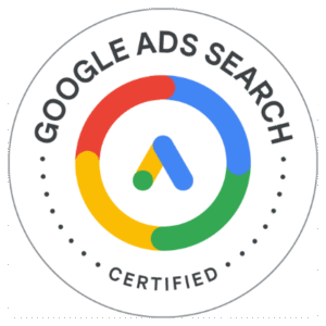 alt="GOOGLE ADS SEARCH BADGE"