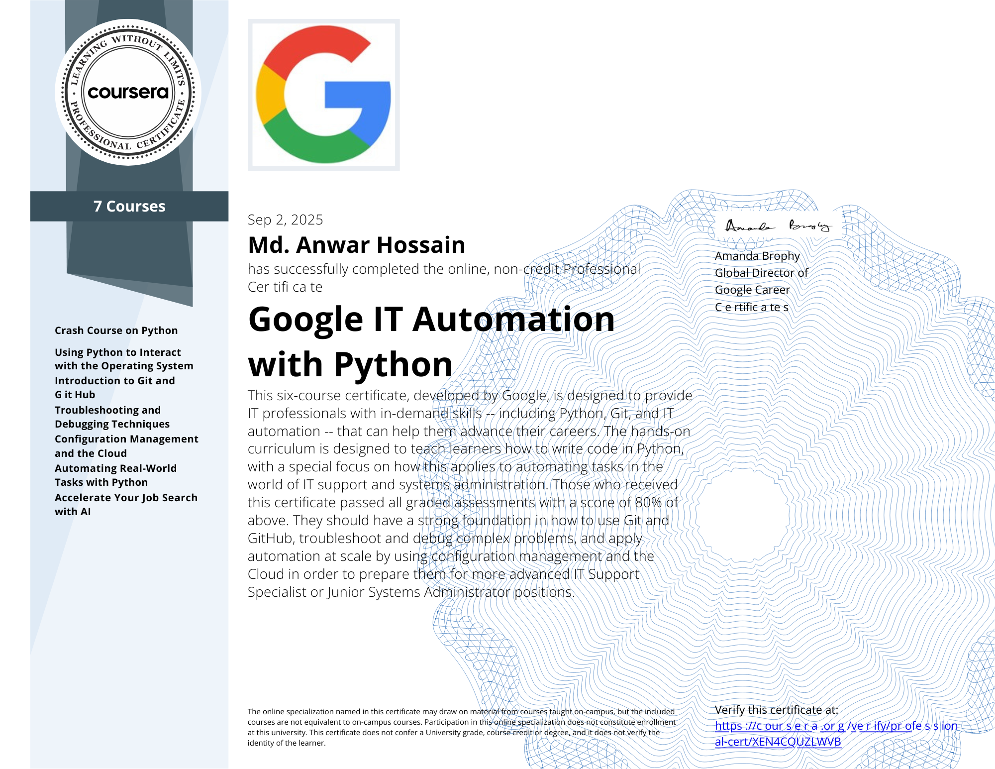 alt="Google IT Automation with Python"