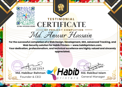 alt="Experience of Habib Printers"