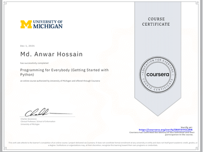 alt="Programming for Everybody (Getting Started with Python)"